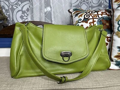 Maggie Barnes Purse Lime Green Faux Leather Shoulder Bag Handbag • $24.99