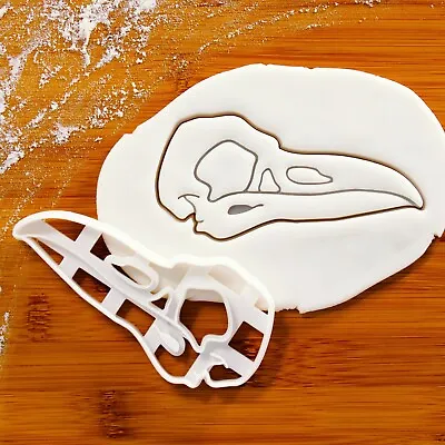 Raven Skull Side View Cookie Cutter - Corvus Corax Halloween Witchcraft Death • £9.76