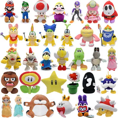 Anime Super Mario Bros Soft Plush Toys Stuffed Doll Kids Birthday Easter Gift UK • £4.74