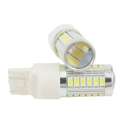 Car Turn Signal Lights T20 7443 33SMD LED CANBUS W21W WHITE Reverse Lamp Bulb 2X • $7.98
