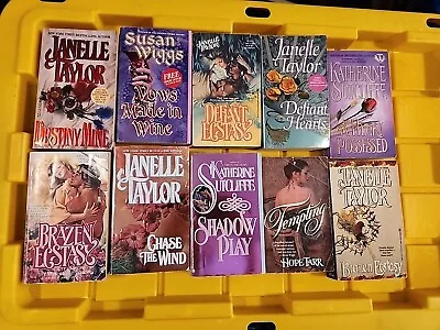 Lot Of 10 Historical Romance Paperback Books Novels Mixed Authors Titles • $9.95