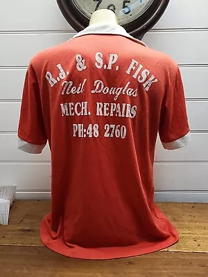 Vintage Mechanics Shirt  Large Trucker Motorcycle Muscle Car • $60