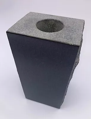 Granite Memorial Vase Tapered 5 X4 X9  Jet Black • $123