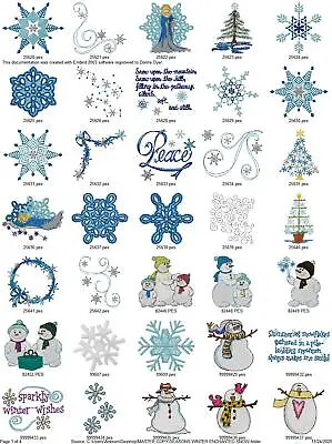 114 Winter Enchanted Snowfall Embroidery Machine Designs Collection Pes • $9.95