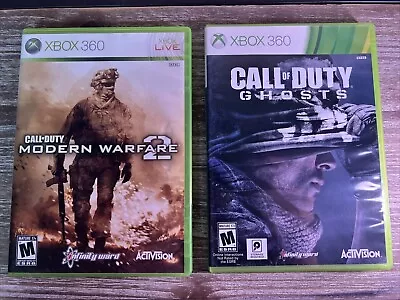 Call Of Duty Modern Warfare 2 & Ghosts Bundle (Xbox 360) 2 Game Set Lot -Tested • $14.99