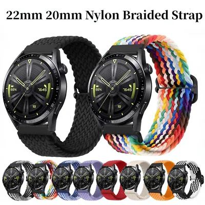 22mm 20mm Nylon Braided Strap For Samsung Watch 3/4 Active2 Elasticity Wristband • $12.57