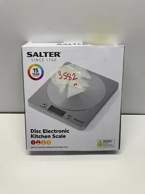 Salter Electronic Kitchen Scale With Steel Platform Weigh Food - Silver #3582 • £10.99