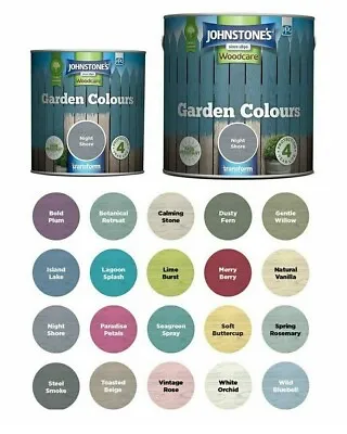 Johnstones Woodcare Garden Colours Paint - All Sizes - All Colours • £13.90