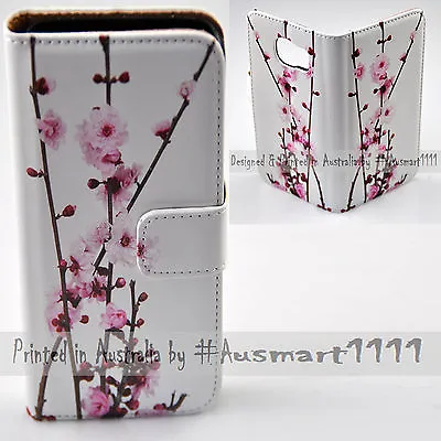 For Samsung Galaxy Series Cherry Blossom Print Wallet Mobile Phone Case Cover • $13.98