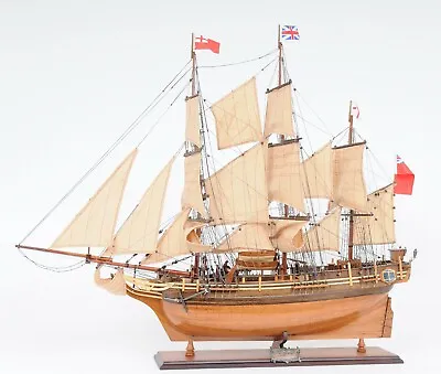 $1250 • Buy HMS Bounty WOOD SHIP MODEL 37  Large Nautical Merchant Vessel Display Home Decor