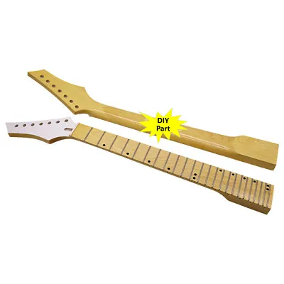 Left Hand 7 String Maple Electric Guitar Neck Replacement 24 Fret White Head • $89.10
