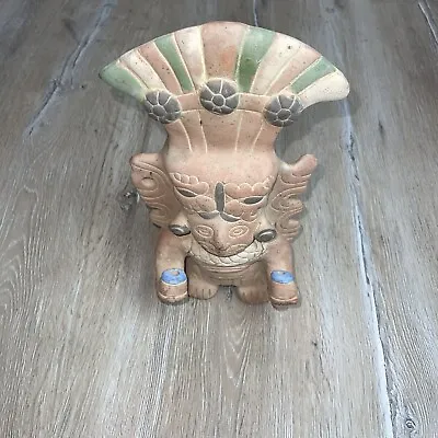 Statue Mexican Figure Venezuela Mayan Inca Aztec Pottery Deco Colorful • $49.88