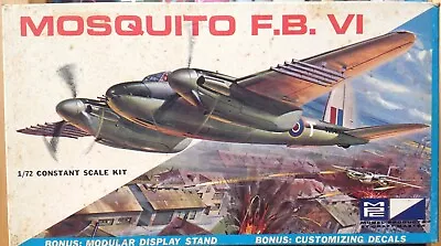 MPC 1:72 Mosquito F.B. VI Vintage Model Airplane Kit No. 7017-70 Complete • $19.99