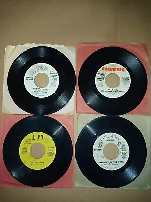 VINTAGE Lot Of 4 Vinyl Records 45 RPM PROMO MICHAEL JACKSON  & MORE SEE DETAILS • $10.99