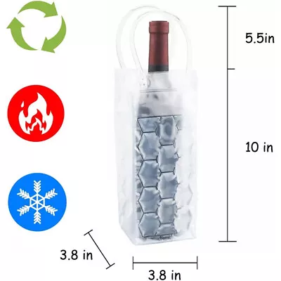 Rapid Ice Wine Cooler Gel Wine Bottle Chill Cooler Ice Pack - Freezer Sleeve • £12.94