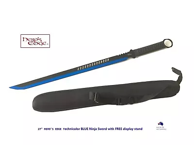 $78.50 • Buy 27  HERO'S EDGE Technicolor BLUE Ninja Sword/Machete Full Tang 
