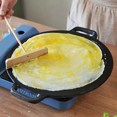 £20.95 • Buy Flat Non-Stick Cast Iron 28/32cm Pancake Pan Roti Dosa Tawa Pancake Maker UK