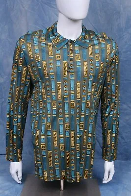 Authentic GIANNI VERSACE Vintage Pullover Shirt Print Size IT 54 From The 1990's • $299