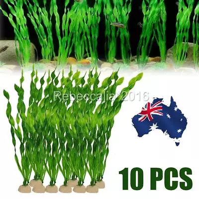 $20.29 • Buy 10X Artificial Fake Plastic Water Grass Plants Fish Tank Decor Aquarium Ornament