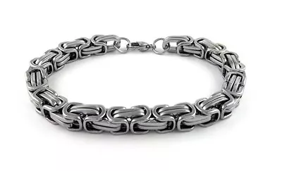 Men's Stainless Steel 8MM Silver Mechanic Byzantine Bracelet Link Chain 8.5  • $10.99