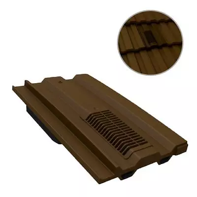 £43.99 • Buy Dark Brown Mini Castellated Roof Tile Vent, Marley Ludlow Plus Redland Sandtoft