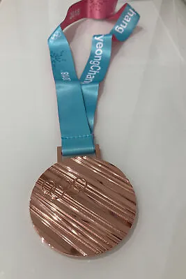 2018 Pyeongchang  Olympic Bronze Medal+ Ribbon 1:1 Size+ Weight Rare Medal Cheap • £24.99