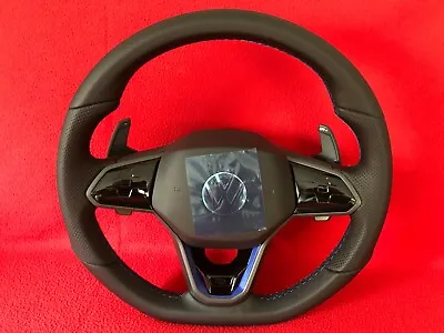 Vw Golf 8 R Line Leather Steering Wheel Lenkrad DSG Shift Paddles ACC Heating • $1127