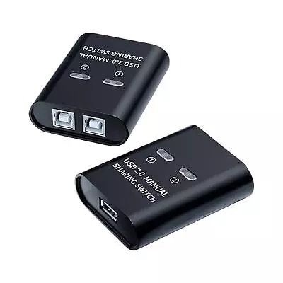 USB 2.0 Manual Sharing Switch 2 In 1 Out USB Printer Sharing Converter Switcher • $13.73