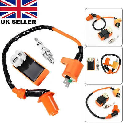 For GY6 50cc 125cc 150cc Scooter ATV Racing Ignition Coil Spark Plug CDI Box Kit • £8.99