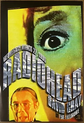 $45 • Buy Radiohead Concert Poster 1996 F-212 Fillmore
