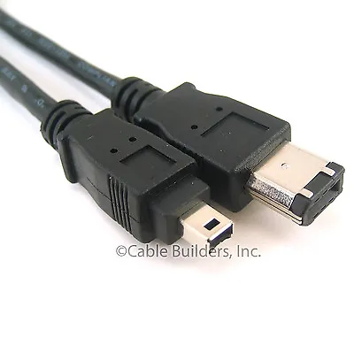 6FT FIREWIRE 400 CABLE 6 PIN TO 4 PIN IEEE 1394 ILINK PC MAC 6' 6 To 4 6-4 PINS • $8.99