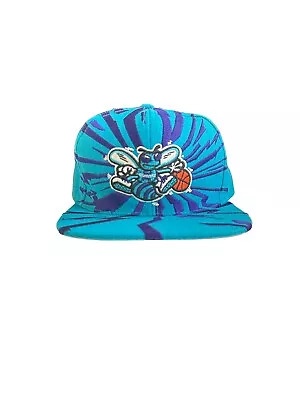 VTG Charlotte Hornets Mitchell Ness Hat 12 Burst Shatter Hardwood Snapback • $33.99