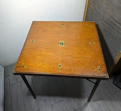 Vintage/Antique Rustic Wood Folding Card Game Table • $225