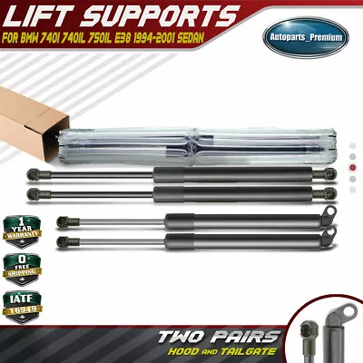 4x Hood&Tailgate Lift Support Shock Strut For BMW E38 740i 740iL 750iL 1995-2001 • $37.99