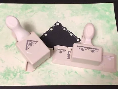 Very RARE Martha Stewart Lace Star Matching Corner Border Card Craft Punches • £28.99