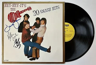 SIGNED! The Monkees 20 Smash Hits Autograph Davy Jones Peter Tork Micky Dolenz • $399.99