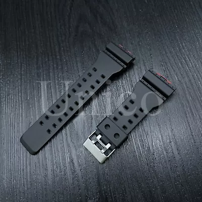 Fits For Casio G-Shock G-8900 GA-100 GA-110 B/Red Replacement Watch Band Strap • $12.95