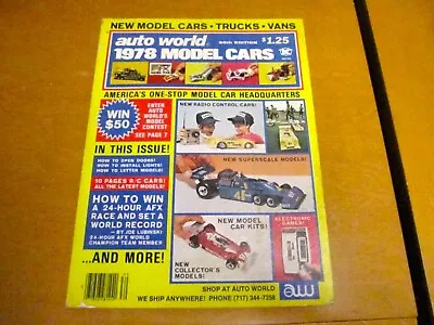 VINTAGE 1978 AUTO WORLD CATALOG 30th EDITION MODEL CARS SLOT CARS ETC. MINT • $35