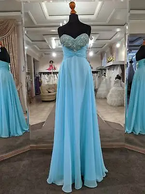Mori Lee 93066 Prom Pageant Gown Fashion Dress - Blue Size 10 • $99