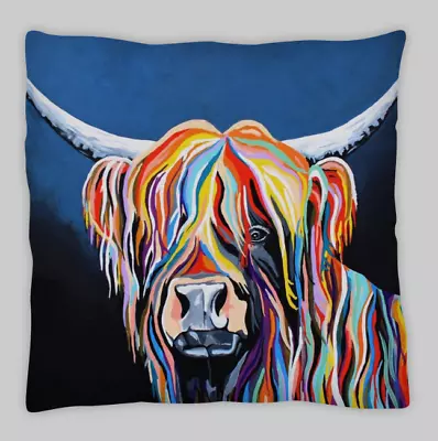 Highland Cow Double Sided Cushion Covers 45x45cm (18x18) • £7.99