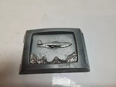 Vintage P-51 Mustang Fighter Plane Metal Belt Buckle / R3 D22 • $17.99