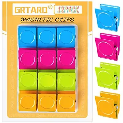 12 Pack Magnetic Clips Heavy Duty Refrigerator Magnets Clip Fridge Magnet Clip • $15.18