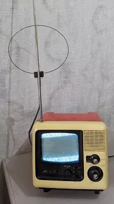 VTG 1970's JVC Red Ivory Color Block Portable Tv Set Model 3020 Working Order • $250