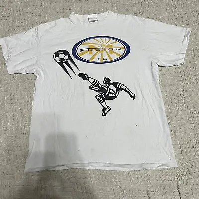 Vintage Miami Fusion FC Soccer Spell Out T-Shirt MLS Double Sided AT&T Logo RARE • $57.99