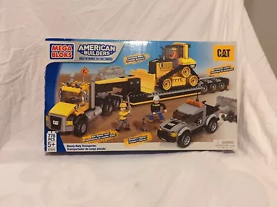 Mega Bloks American Builders Cat Heavy-Duty Transporter Set #97829 Sealed Box • $35