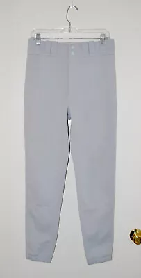 NWOT Mizuno Men's Solid Gray Full Length Elastic Cuff Baseball Pants Sz M • $12