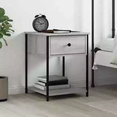 Bedside Table Grey Sonoma 44x45x58 Cm Engineered Wood VidaXL • $82.98