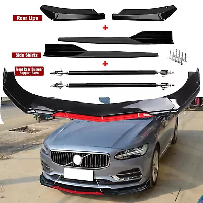 Front Rear Bumper Lip Spoiler Splitter Body Kit Side Skirt For Volvo S40 S60 S80 • $59.99