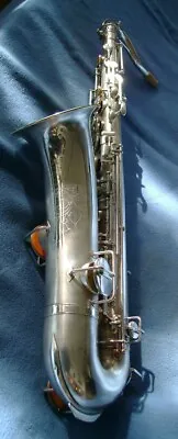 Fabulous 1921 Bright Silver Martin Tenor Saxophone. Restored Ready To Play. • $2999.99