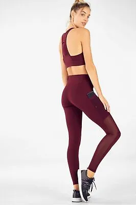 $59 • Buy Fabletics Kate Hudson Mila Pocket Sports Bra Legging Designer Outfit M Guc